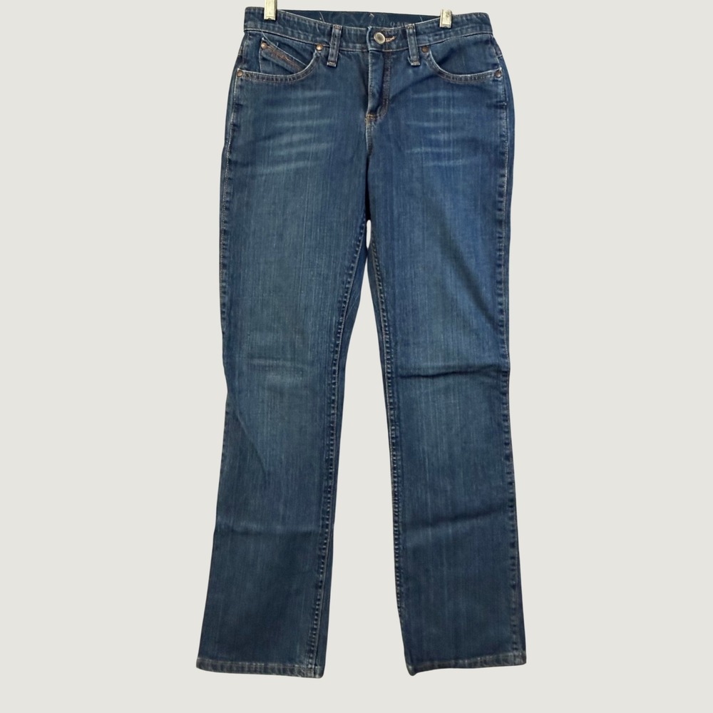 Wrangler Q-Baby Ultimate Riding Jeans Womens 14.5x32.5 Medium Wash Bootcut Denim